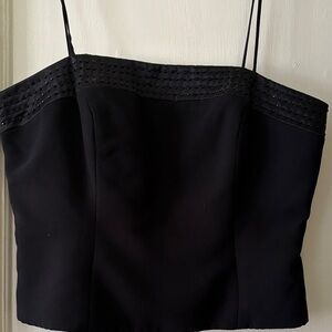 JS Collections Black Sleeveless Top